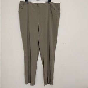 Lane Bryant Huston trousers pants women 26T brown wide legs career office Y2K